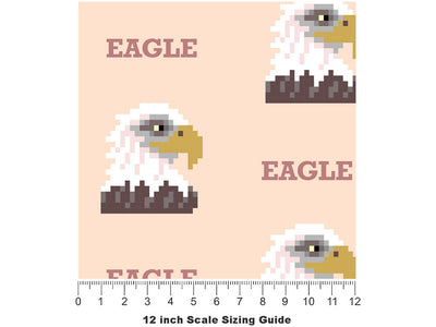 Pixel Pride Birds Vinyl Film Pattern Size 12 inch Scale~Rwraps Pixel Pride Birds Sizing Chart~2