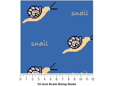 Pixel Punctuality Bug Vinyl Film Pattern Size 12 inch Scale~Rwraps Pixel Punctuality Bug Sizing Chart~2