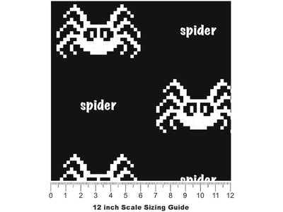 Pixel Recluse Bug Vinyl Film Pattern Size 12 inch Scale~Rwraps Pixel Recluse Bug Sizing Chart~2