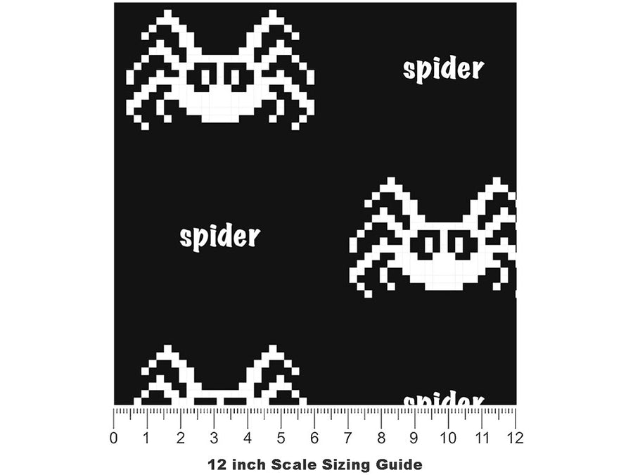 Pixel Recluse Bug Vinyl Film Pattern Size 12 inch Scale~Rwraps Pixel Recluse Bug Sizing Chart~2