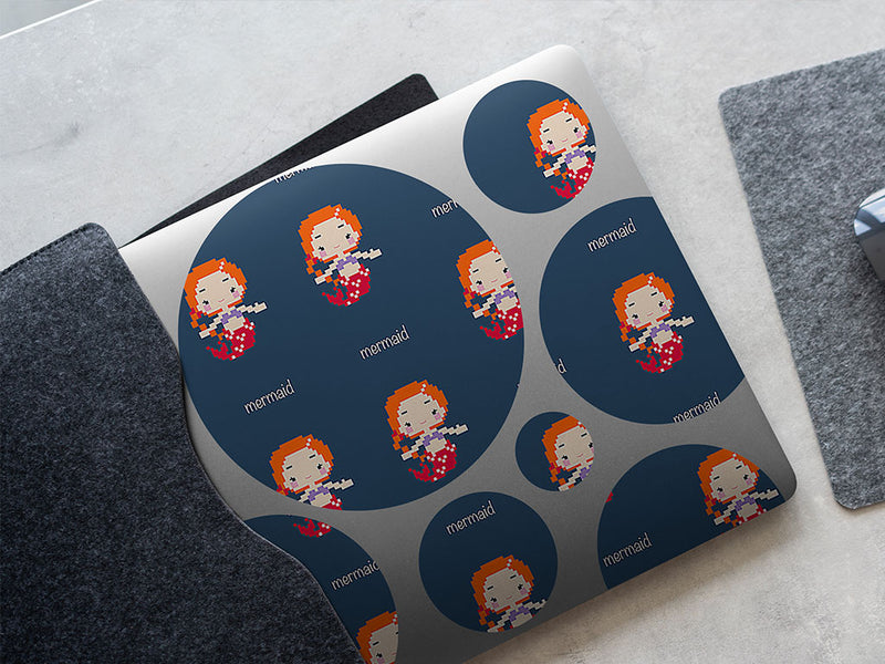 pixel siren fantasy DIY Laptop Stickers