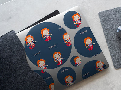 pixel siren fantasy DIY Laptop Stickers