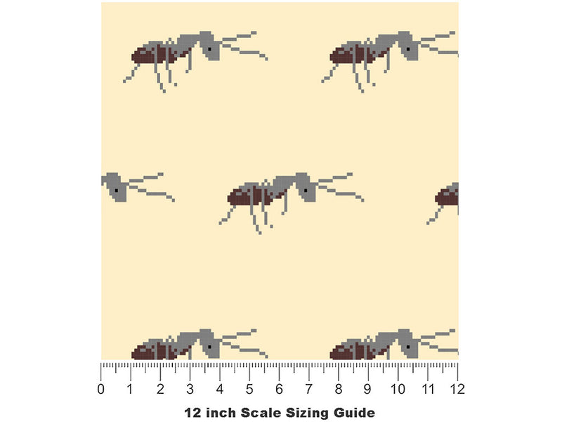 Pixel Soldiers Bug Vinyl Film Pattern Size 12 inch Scale~Rwraps Pixel Soldiers Bug Sizing Chart~2