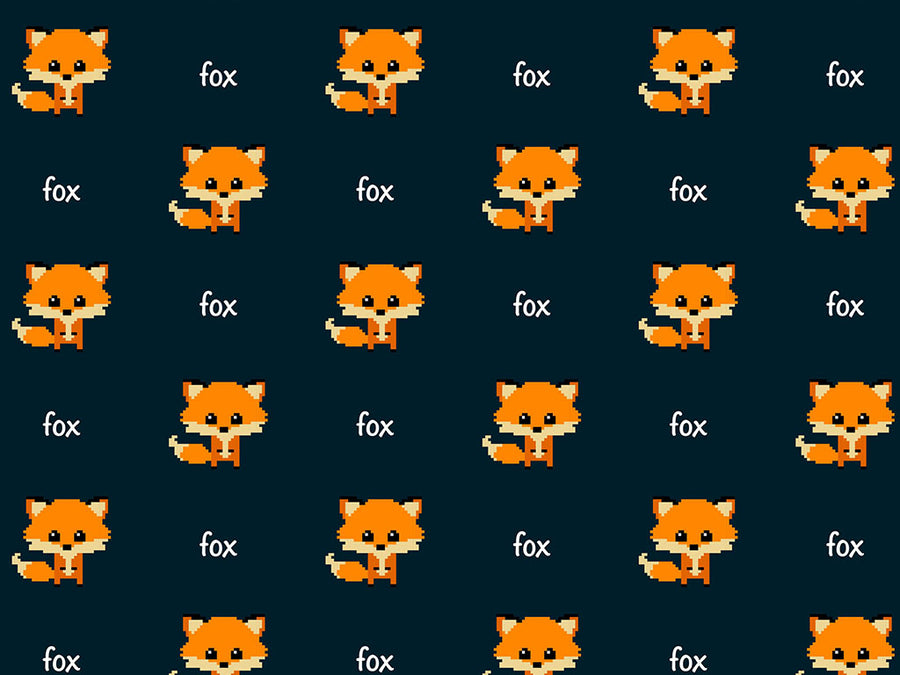 Pixel Tails Animal Vinyl Wrap Pattern~Rwraps Series 914 Digitally Printed Vinyl Wrap~0