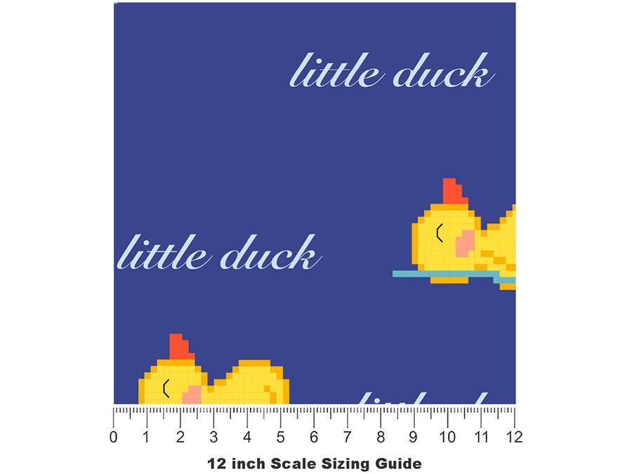 Pixel Waterbirds Birds Vinyl Film Pattern Size 12 inch Scale~Rwraps Pixel Waterbirds Birds Sizing Chart~2