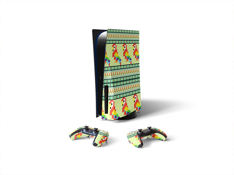 pixelated dialogue bird Sony PS5 DIY Skin