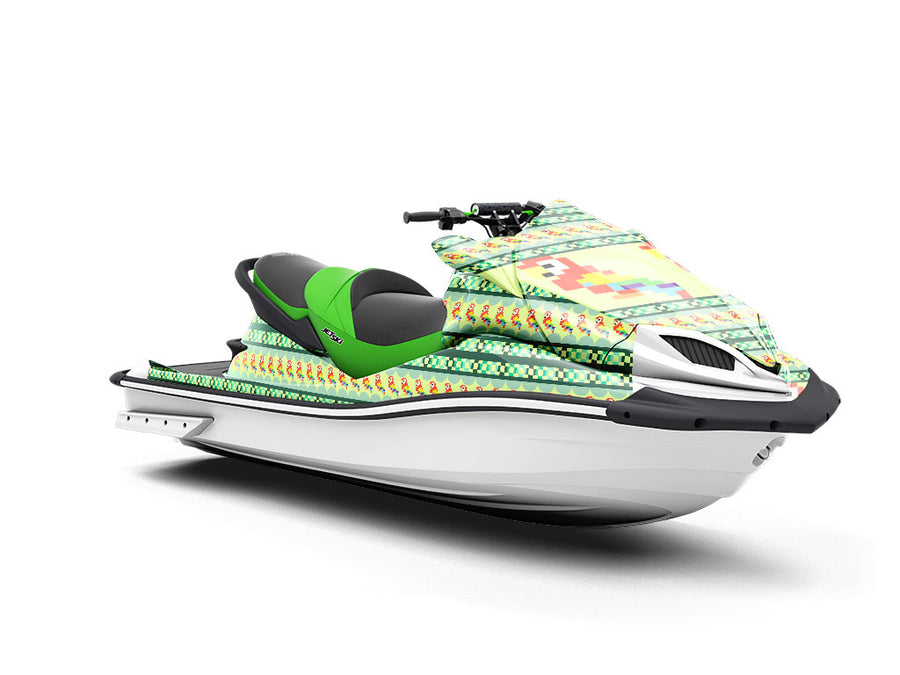 Pixelated Dialogue Birds Jet Ski Vinyl Customized Wrap