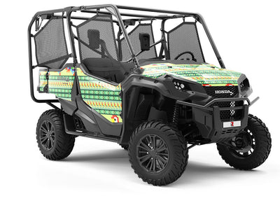 Pixelated Dialogue Birds Utility Vehicle Vinyl Wrap