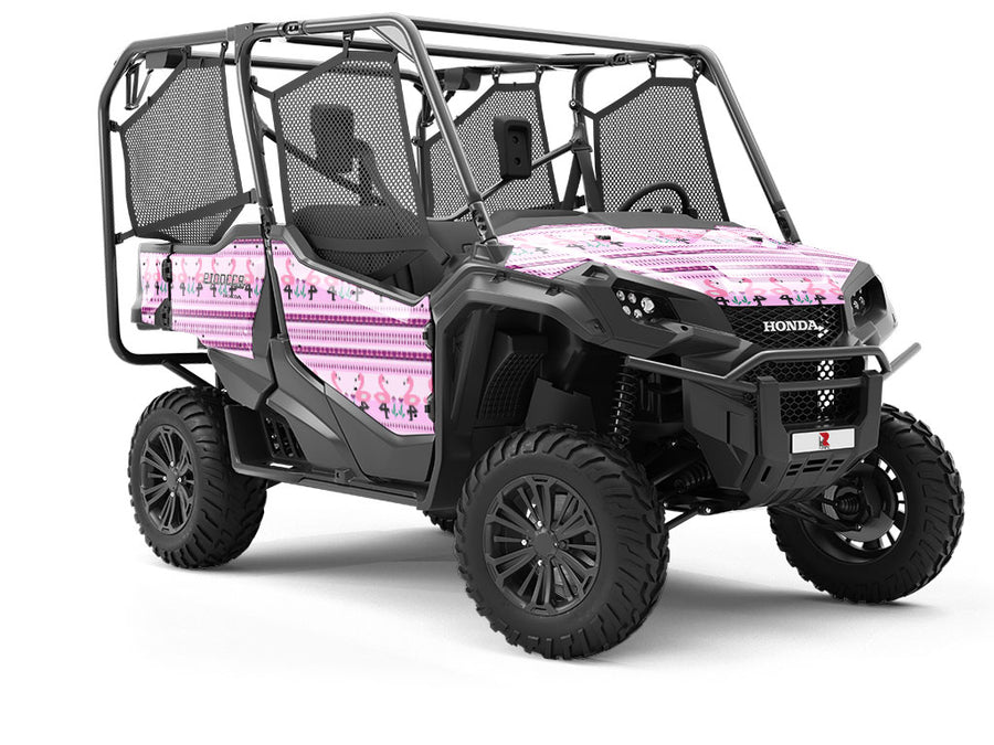 Pixelated Ibis Birds Utility Vehicle Vinyl Wrap