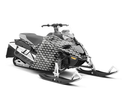 Pixelated Version 1 Brick Custom Wrapped Snowmobile
