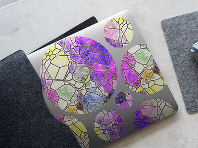 pizza edge mosaic DIY Laptop Stickers