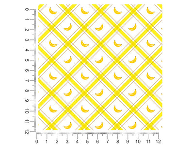 plaid plantains fruit 1ft x 1ft Craft Sheets