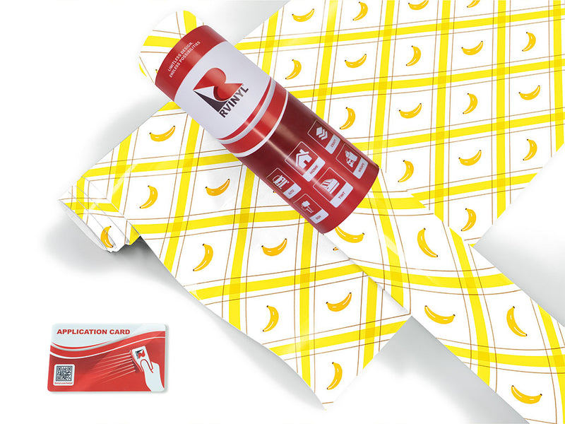 plaid plantains fruit Craft Vinyl Roll