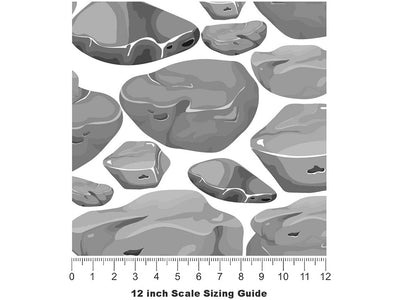 Plain Grey Cobblestone Vinyl Film Pattern Size 12 inch Scale~Rwraps Plain Grey Cobblestone Sizing Chart~3