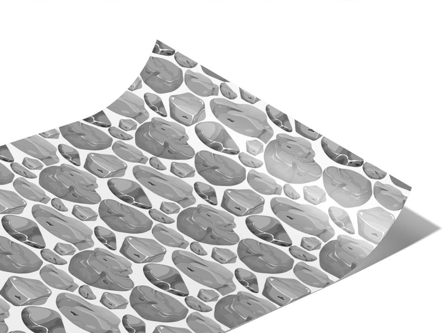 Plain Grey Cobblestone Vinyl Wraps~Rwraps Series 914 Digitally Printed Vinyl Wrap~1