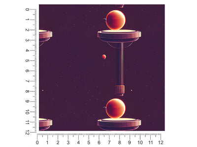 planetary pillars science fiction 1ft x 1ft Craft Sheets