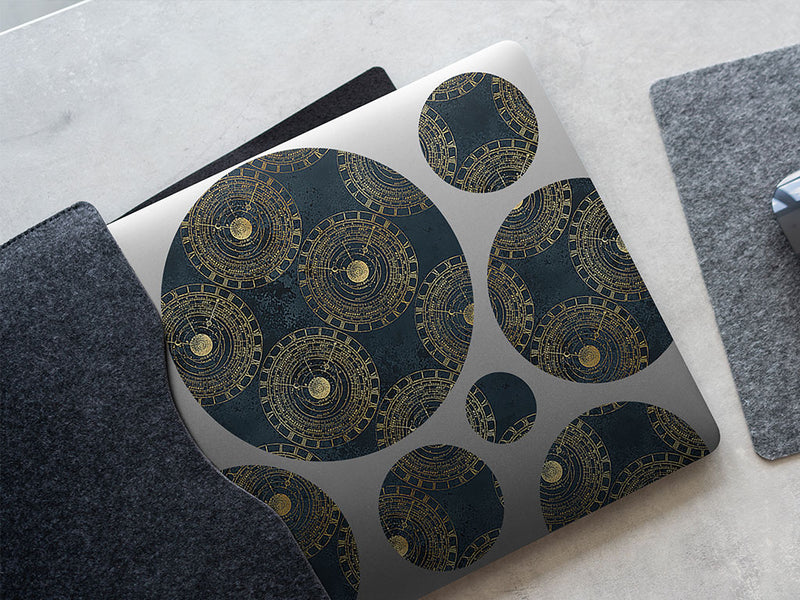 planetary timestamps steampunk DIY Laptop Stickers
