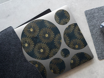 planetary timestamps steampunk DIY Laptop Stickers