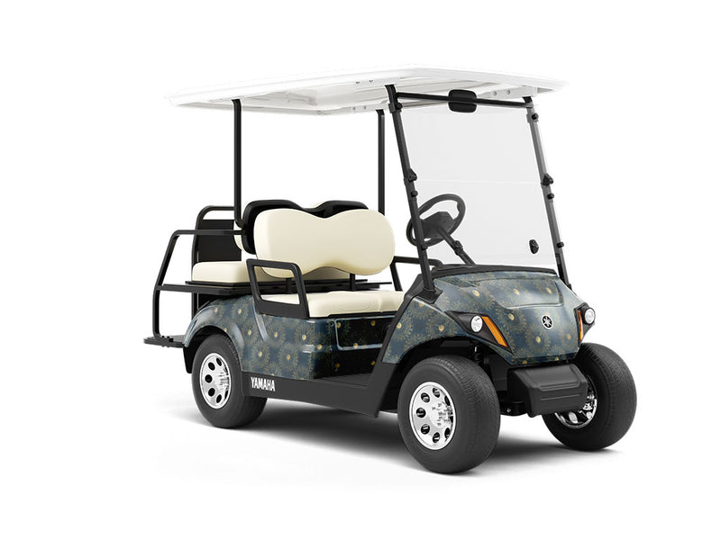 Planetary Timestamps Steampunk Wrapped Golf Cart