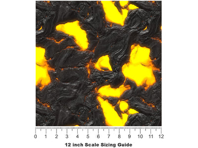 Plate Tectonics Lava Vinyl Film Pattern Size 12 inch Scale~Rwraps Plate Tectonics Lava Sizing Chart~2