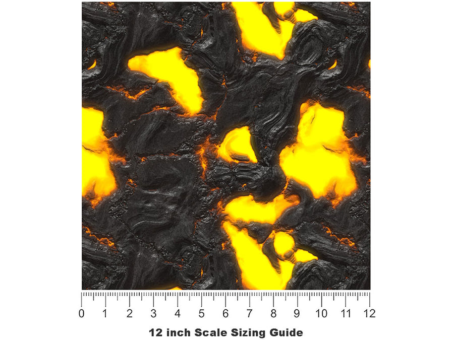 Plate Tectonics Lava Vinyl Film Pattern Size 12 inch Scale~Rwraps Plate Tectonics Lava Sizing Chart~2