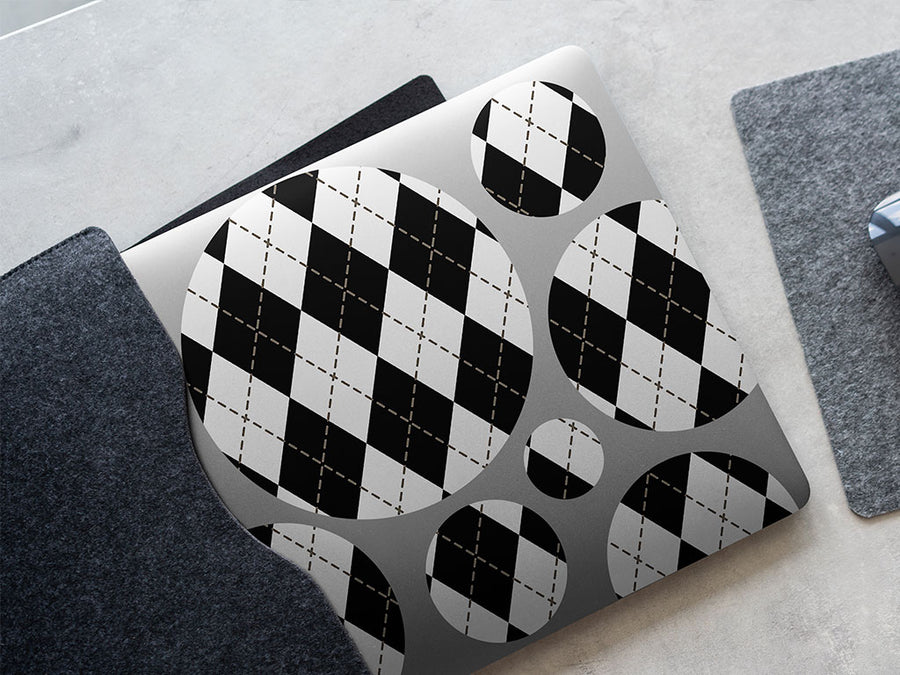 play checkers argyle DIY Laptop Stickers