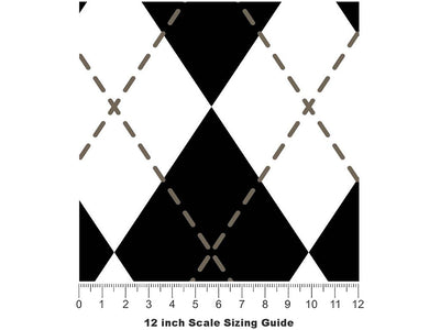 Play Checkers Argyle Vinyl Film Pattern Size 12 inch Scale~Rwraps Play Checkers Argyle Sizing Chart~2