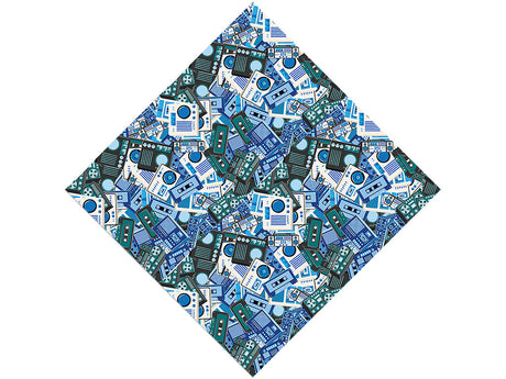 Play the Blues Sticker Bomb Vinyl Wrap Pattern