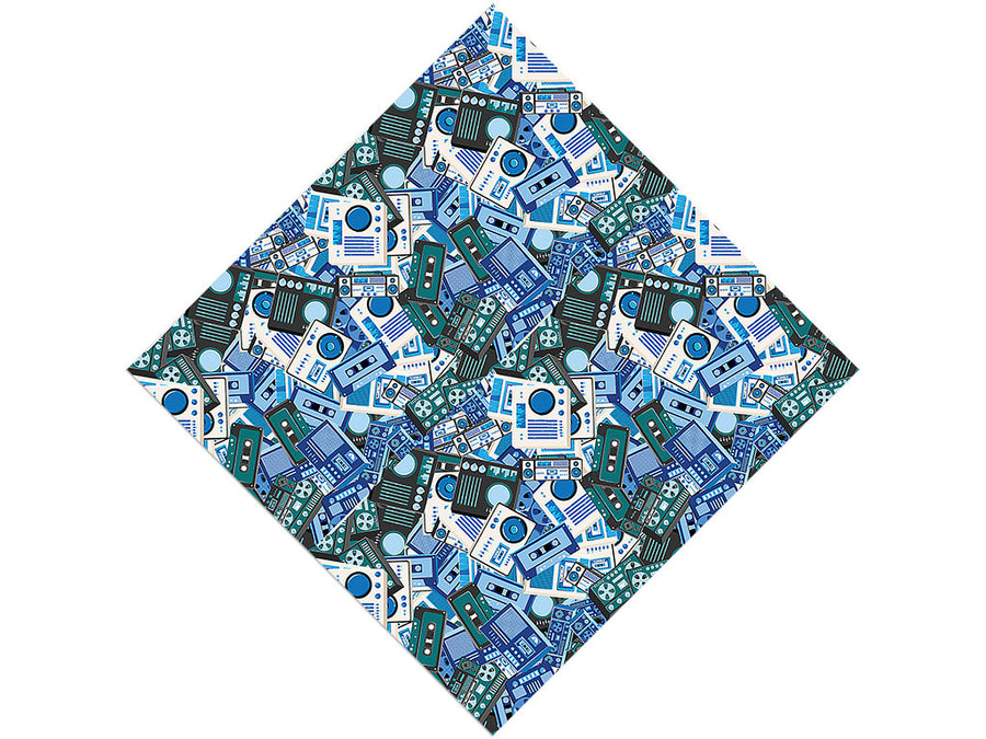 Play the Blues Sticker Bomb Vinyl Wrap Pattern