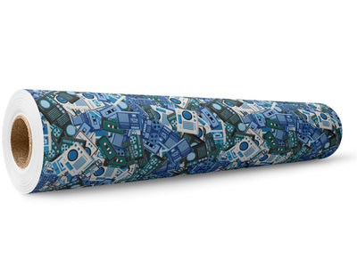 Play the Blues Sticker Bomb Wrap Film Wholesale Roll~Rwraps Series 914 Digitally Printed Vinyl Roll~5