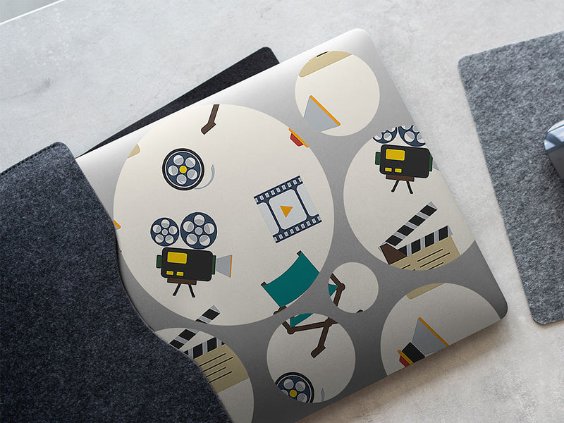 playback start movie DIY Laptop Stickers