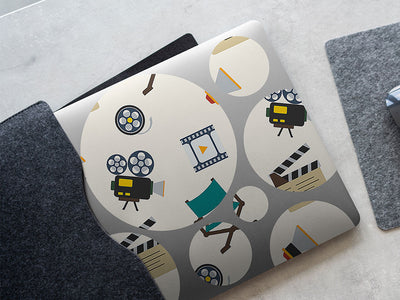 playback start movie DIY Laptop Stickers