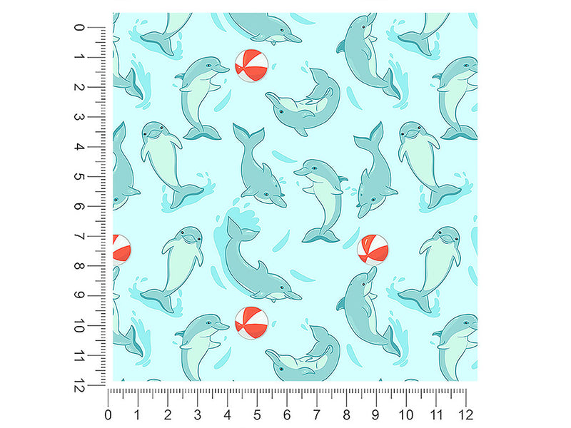 playful dolphins salt water 1ft x 1ft Craft Sheets