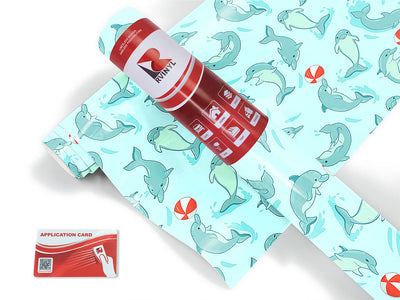 playful dolphins salt water Craft Vinyl Roll
