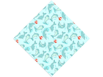 Playful Dolphins Marine Life Vinyl Wrap Pattern