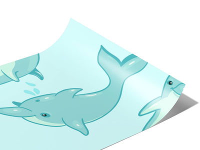 Playful Dolphins Marine Life Vinyl Wraps~Rwraps Series 914 Digitally Printed Vinyl Wrap~0