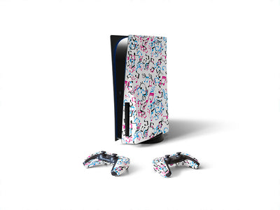 playful notes music Sony PS5 DIY Skin