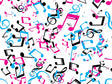 Playful Notes Music Vinyl Wrap Pattern~Rwraps Series 914 Digitally Printed Vinyl Wrap~0