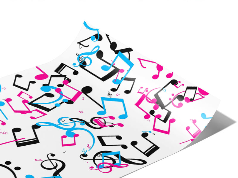 Playful Notes Music Vinyl Wraps~Rwraps Series 914 Digitally Printed Vinyl Wrap~0