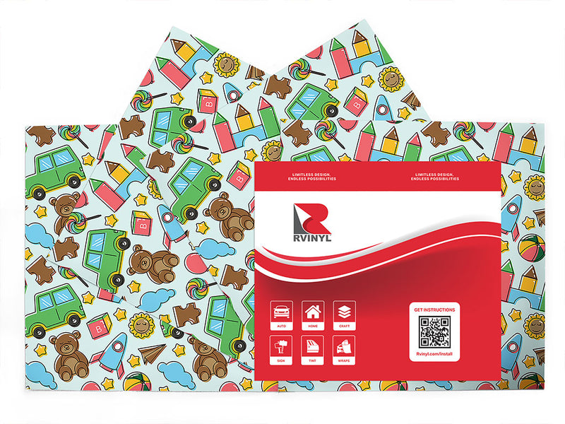 playroom fun toy room Craft Vinyl Sheet Pack