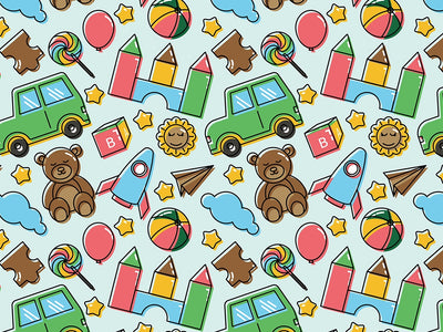 Playroom Fun Toy Room Vinyl Wrap Pattern~Rwraps Series 914 Digitally Printed Vinyl Wrap~0