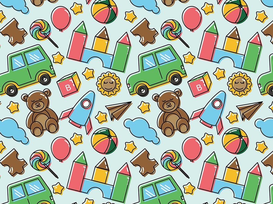 Playroom Fun Toy Room Vinyl Wrap Pattern~Rwraps Series 914 Digitally Printed Vinyl Wrap~0
