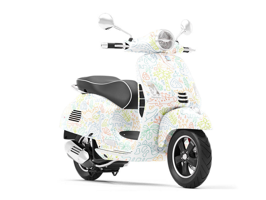 Playroom Pals Dinosaur Vespa Scooter Wrap Film