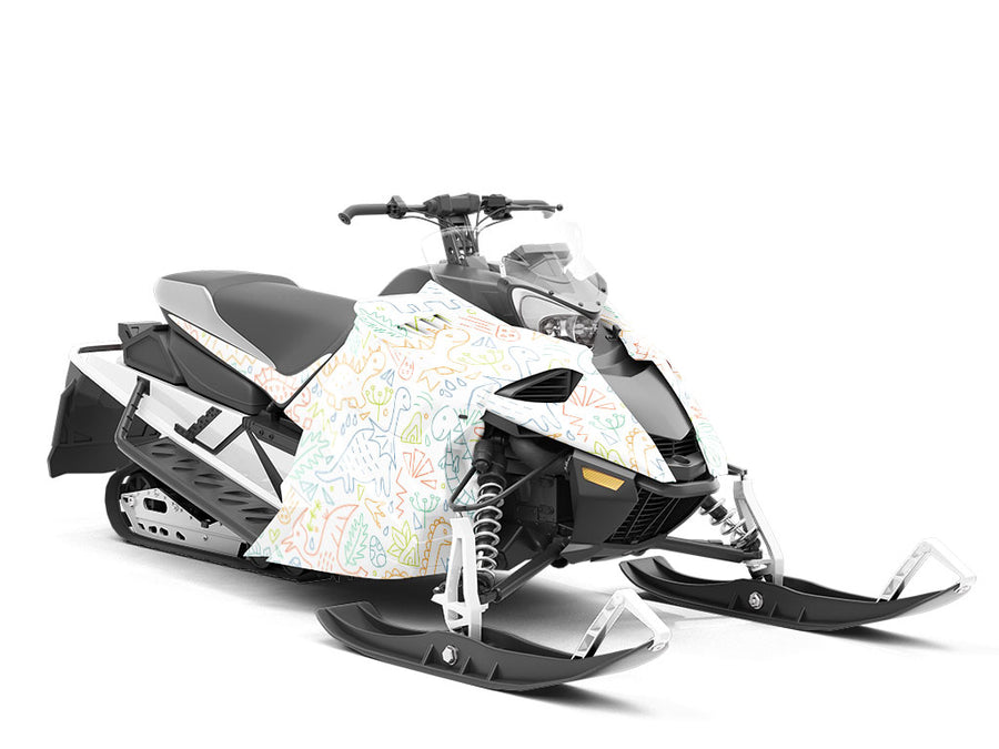 Playroom Pals Dinosaur Custom Wrapped Snowmobile