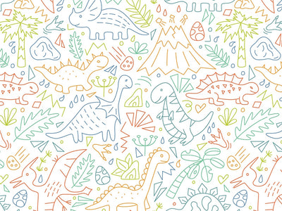 Playroom Pals Dinosaur Vinyl Wrap Pattern~Rwraps Series 914 Digitally Printed Vinyl Wrap~0
