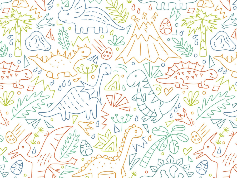 Playroom Pals Dinosaur Vinyl Wrap Pattern~Rwraps Series 914 Digitally Printed Vinyl Wrap~0