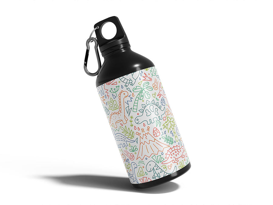 playroom pals dinosaur Water Bottle DIY Stickers