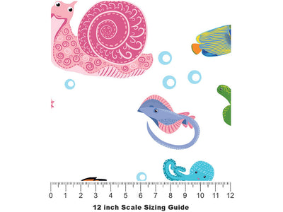 Pleasant Habitat Marine Life Vinyl Film Pattern Size 12 inch Scale~Rwraps Pleasant Habitat Marine Life Sizing Chart~2