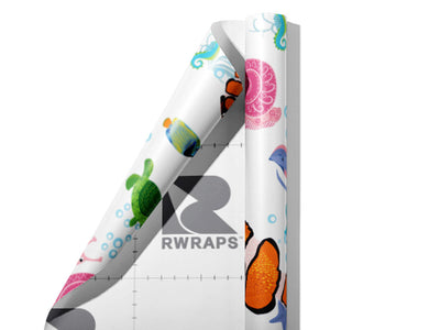 Pleasant Habitat Marine Life Wrap Film Sheets~Rwraps Series 914 Pleasant Habitat Marine Life Scrolled Sheet~3