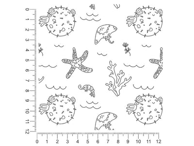 pleasant puffer salt water 1ft x 1ft Craft Sheets